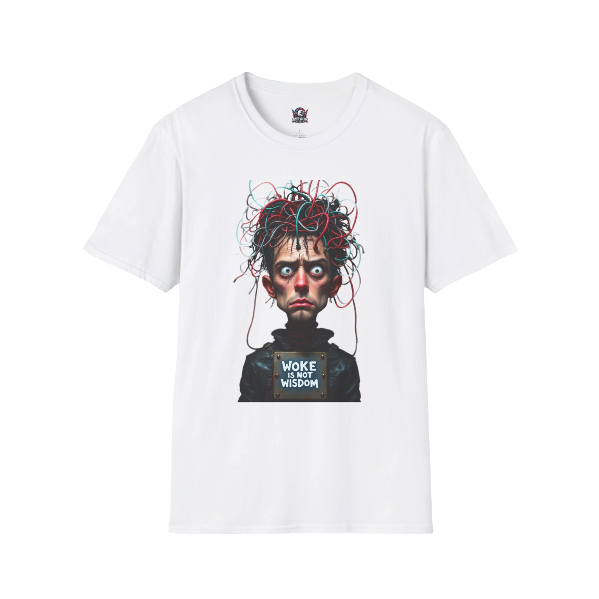 WOKE ISN'T WISDOM : Scrambled Head Men's Tee B2