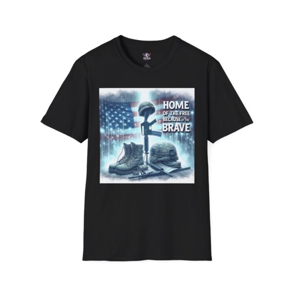 HOME OF THE FREE BECAUSE OF THE BRAVE : Men's Tee L12