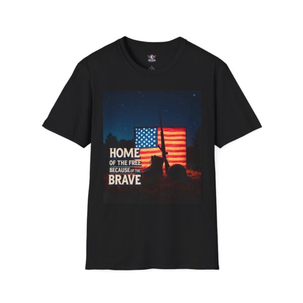 HOME OF THE FREE BECAUSE OF THE BRAVE : Men's Tee K11