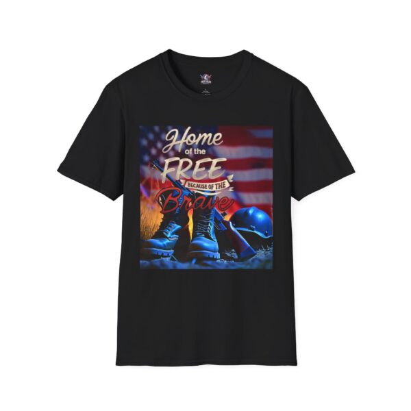 HOME OF THE FREE BECAUSE OF THE BRAVE : Men's Tee I9