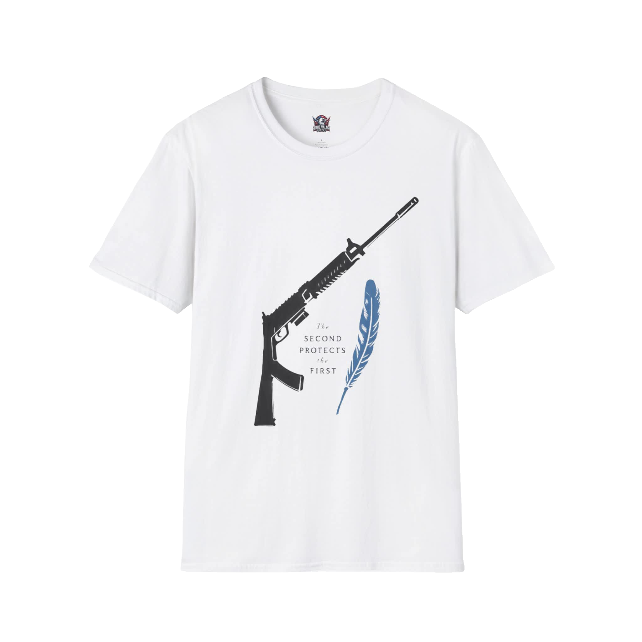 THE SECOND PROTECTS THE FIRST: Men's Tee Q17