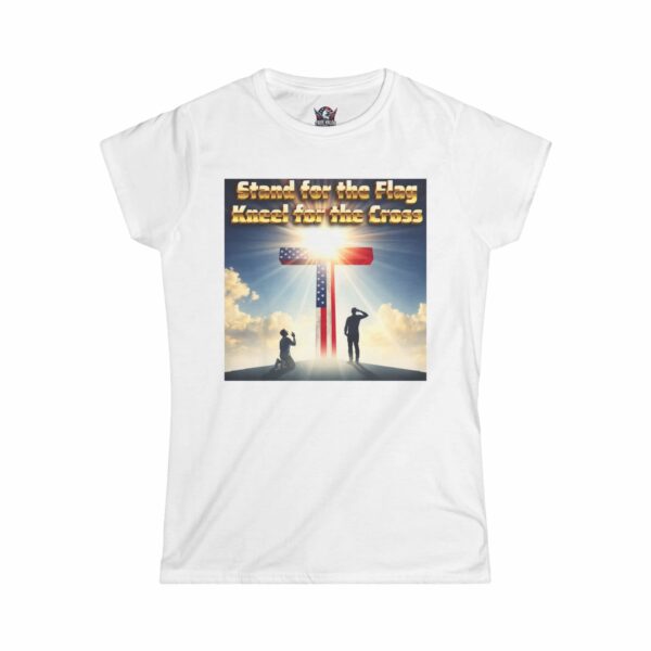 STAND FOR THE FLAG, KNEEL FOR THE CROSS : Women's Tee H8