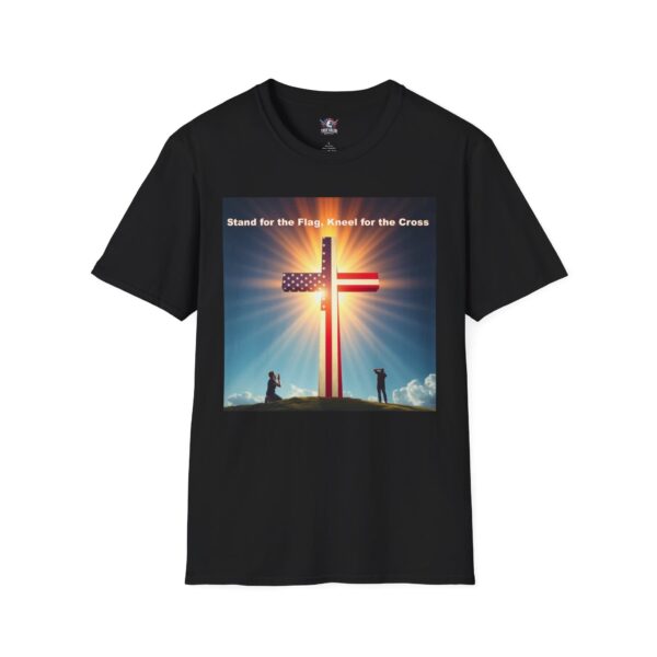 STAND FOR THE FLAG, KNEEL FOR THE CROSS : Men's Tee A1