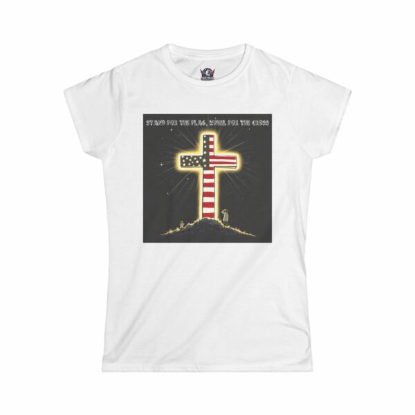 STAND FOR THE FLAG, KNEEL FOR THE CROSS : Women's Tee C3