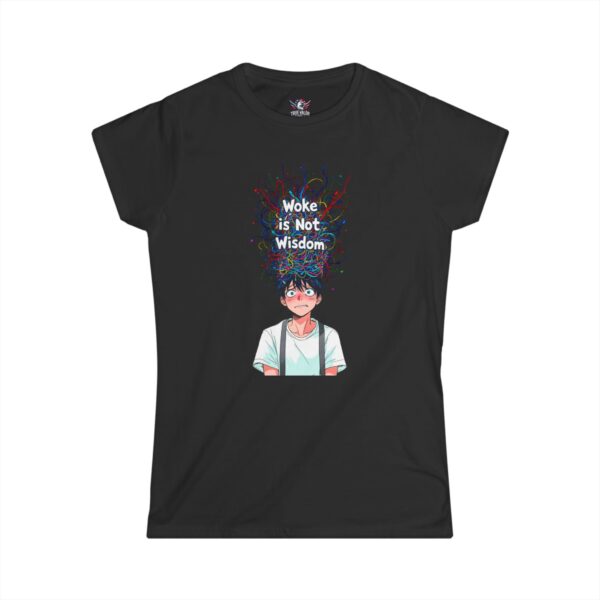 WOKE ISN'T WISDOM : Scrambled Head Women's Tee C3