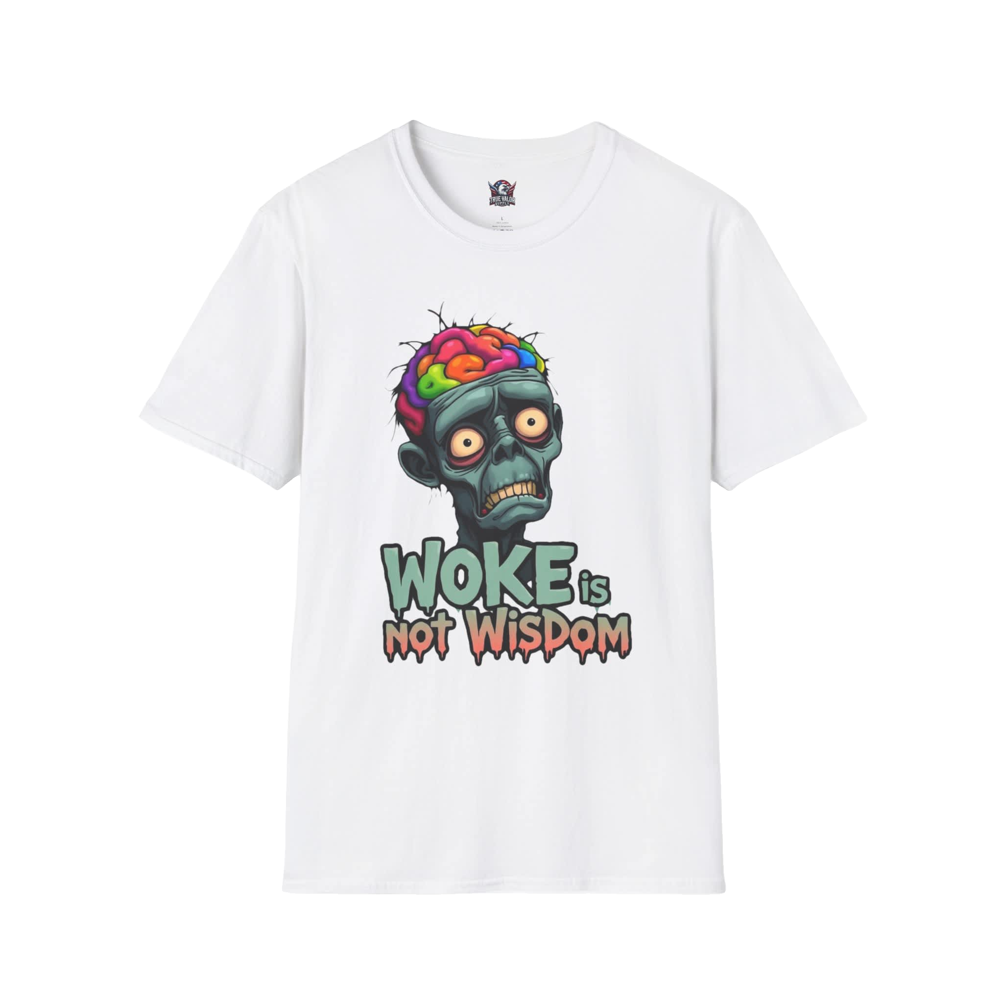 WOKE ISN'T WISDOM : Zombie Brain Men's Tee D4
