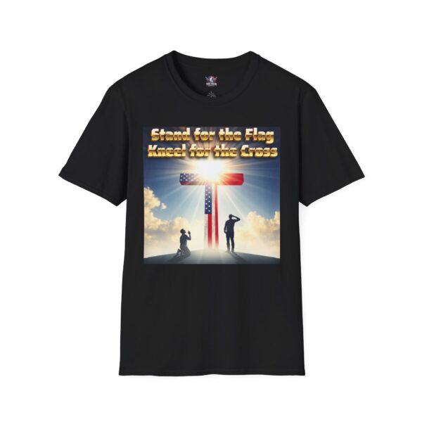 STAND FOR THE FLAG, KNEEL FOR THE CROSS : Men's Tee H8