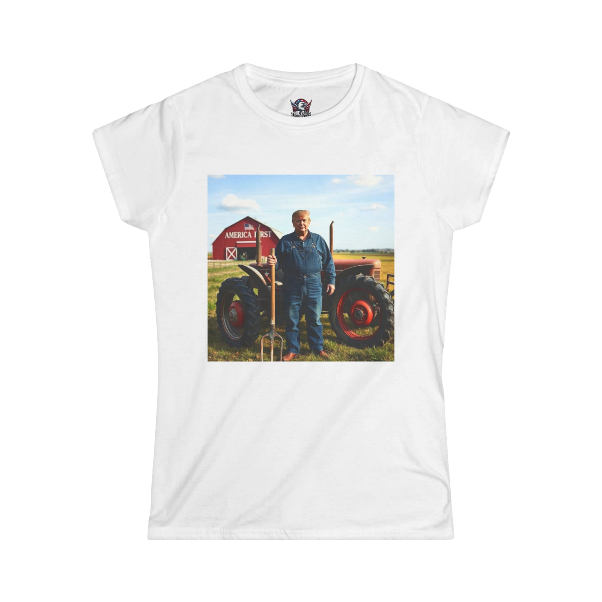 AMERICA FIRST : Farmer Trump Women's Tee B2