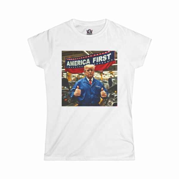 AMERICA FIRST : Trump Auto Women's Tee A1