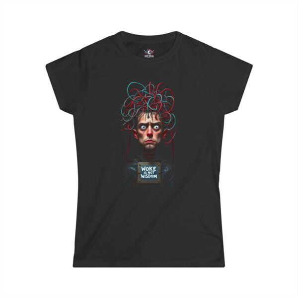 WOKE ISN'T WISDOM : Scrambled Head Women's Tee B2