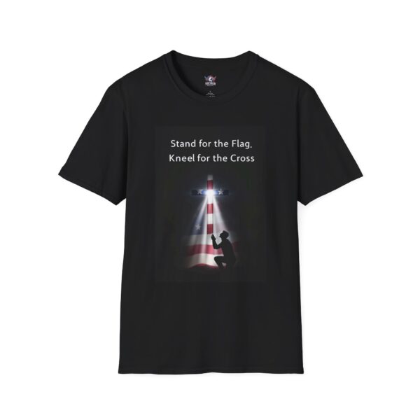 STAND FOR THE FLAG, KNEEL FOR THE CROSS : Men's Tee M13