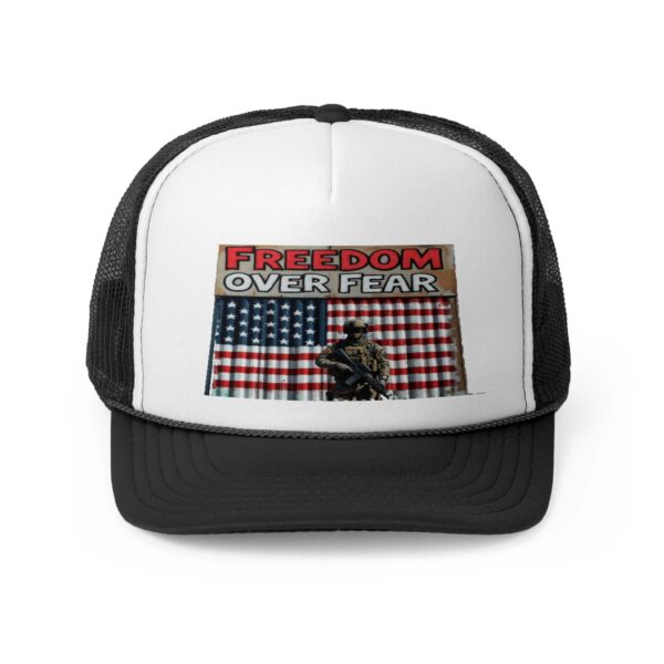 FREEDOM OVER FEAR: Trucker Hat I9