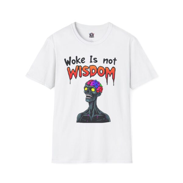 WOKE ISN'T WISDOM :  Zombie Brain Men's Tee 9