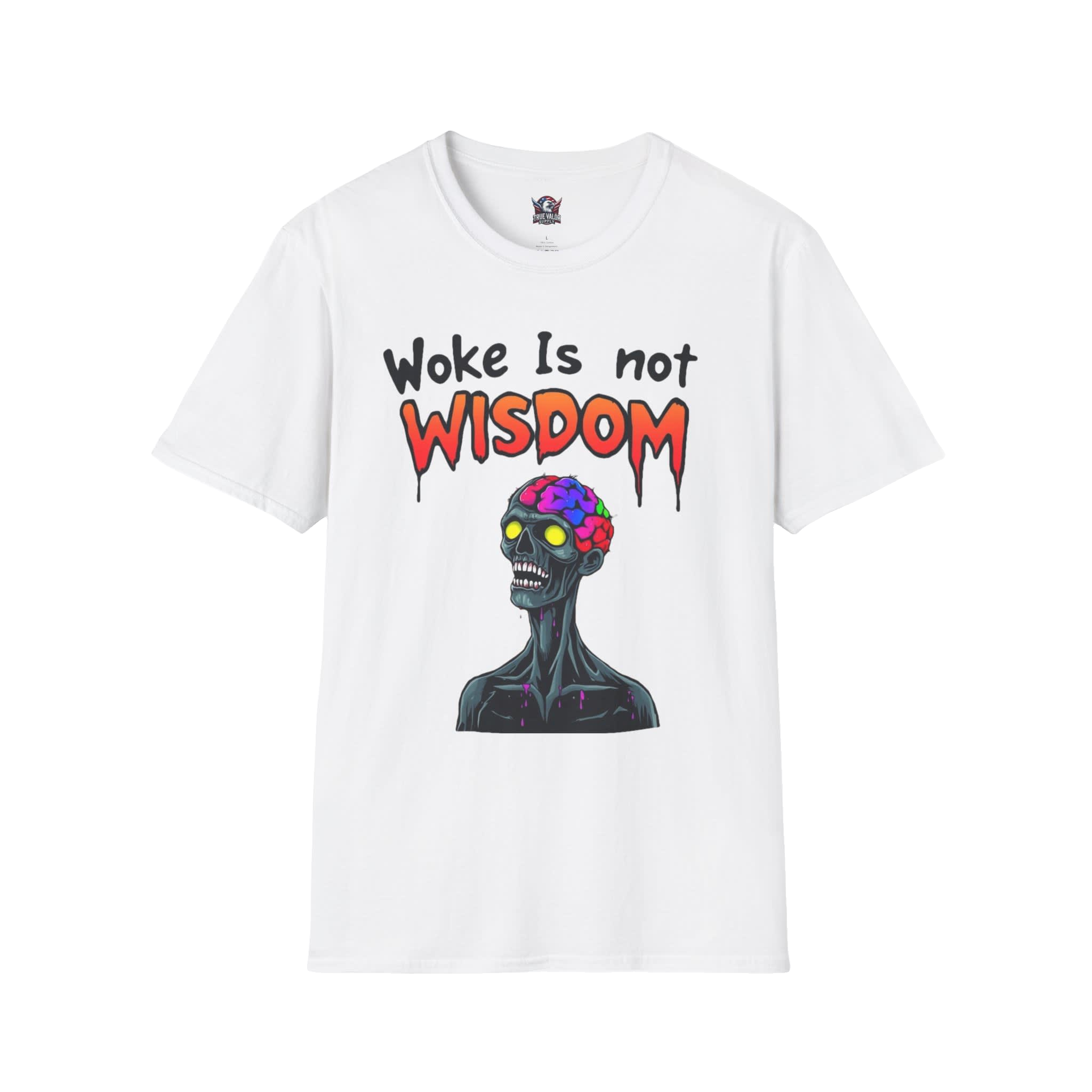 WOKE ISN'T WISDOM : Zombie Brain Men's Tee 9