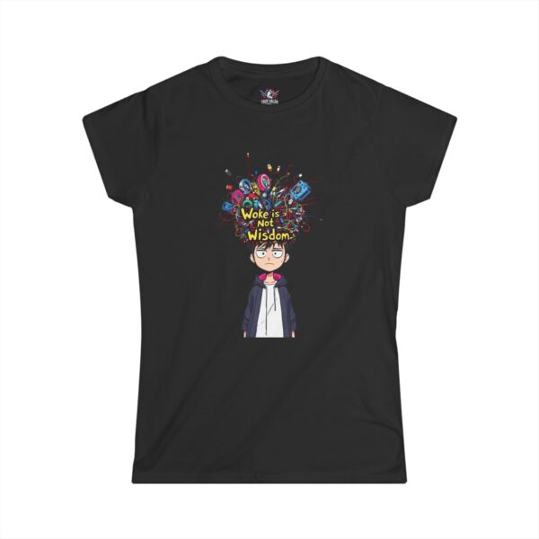 WOKE ISN'T WISDOM : Scrambled Head Women's Tee A1
