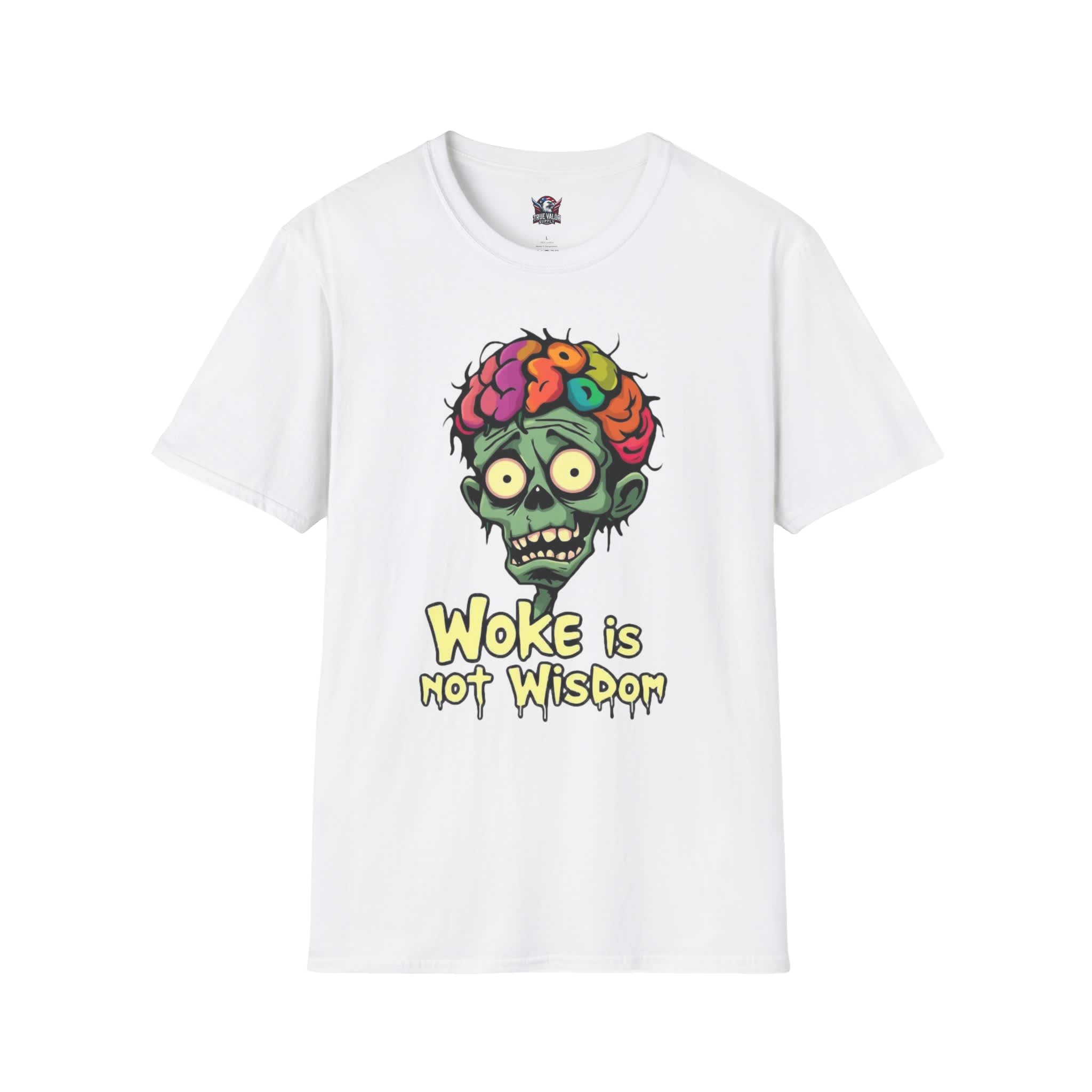 WOKE ISN'T WISDOM : Zombie Brain Men's Tee C3