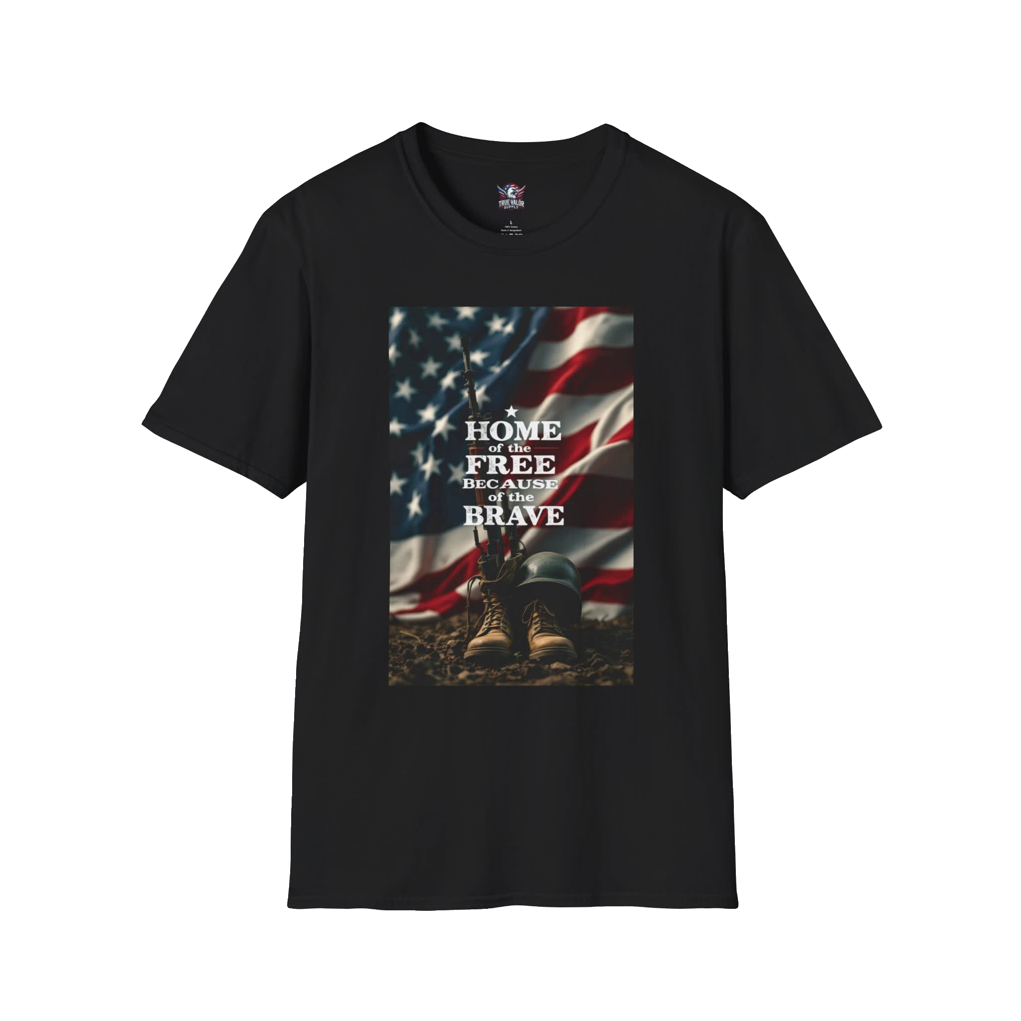 HOME OF THE FREE BECAUSE OF THE BRAVE : Men's Tee C3