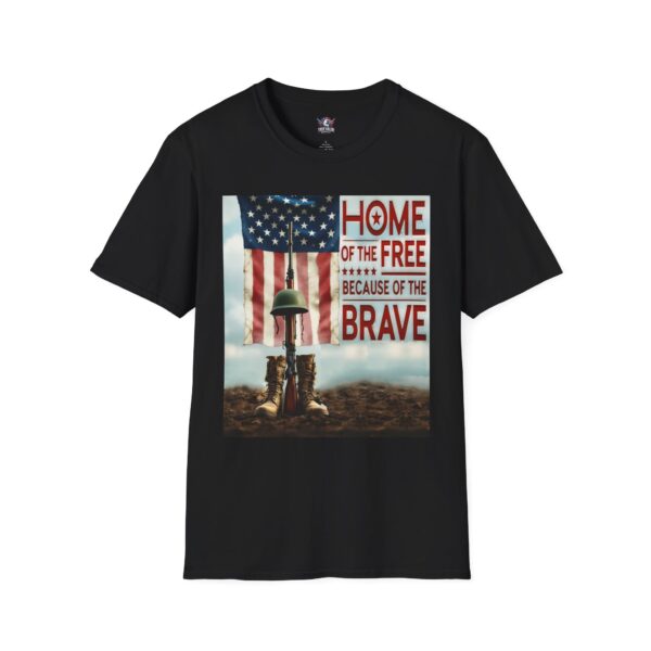 HOME OF THE FREE BECAUSE OF THE BRAVE : Men's Tee F6