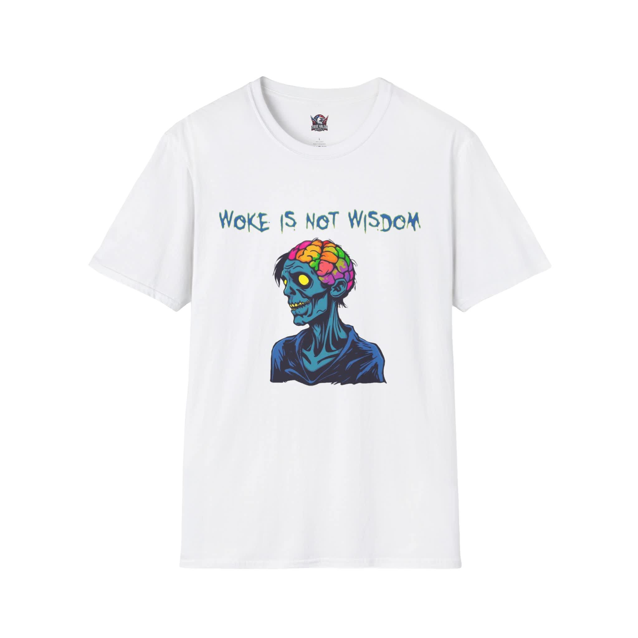 WOKE ISN'T WISDOM : Zombie Brain Men's Tee J10