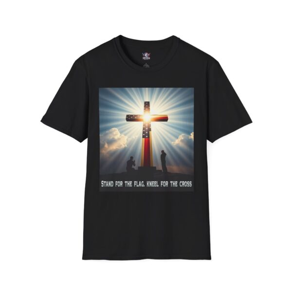 STAND FOR THE FLAG, KNEEL FOR THE CROSS : Men's Tee K11