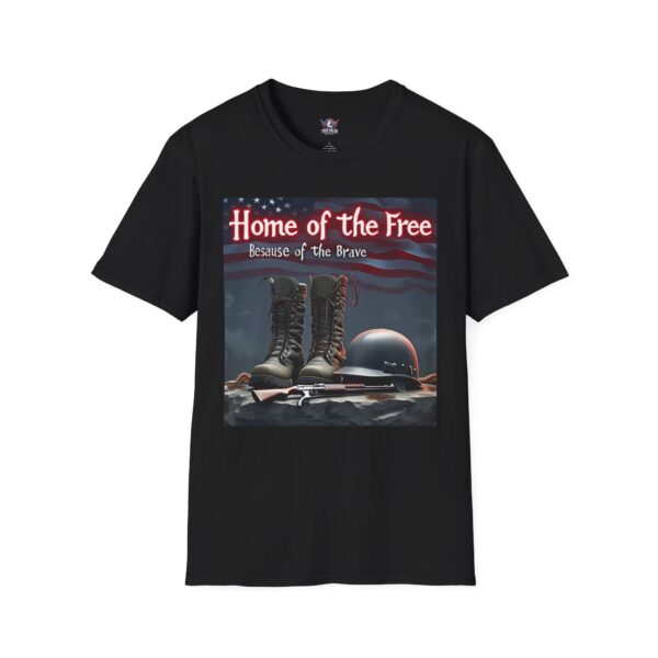 HOME OF THE FREE BECAUSE OF THE BRAVE : Men's Tee J10