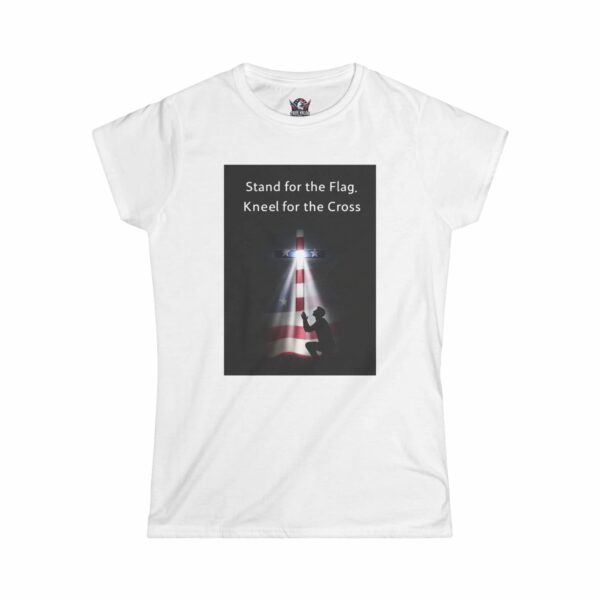 STAND FOR THE FLAG, KNEEL FOR THE CROSS : Women's Tee M13