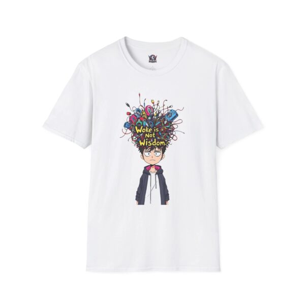 WOKE ISN'T WISDOM :  Scrambled Head Men's Tee A1