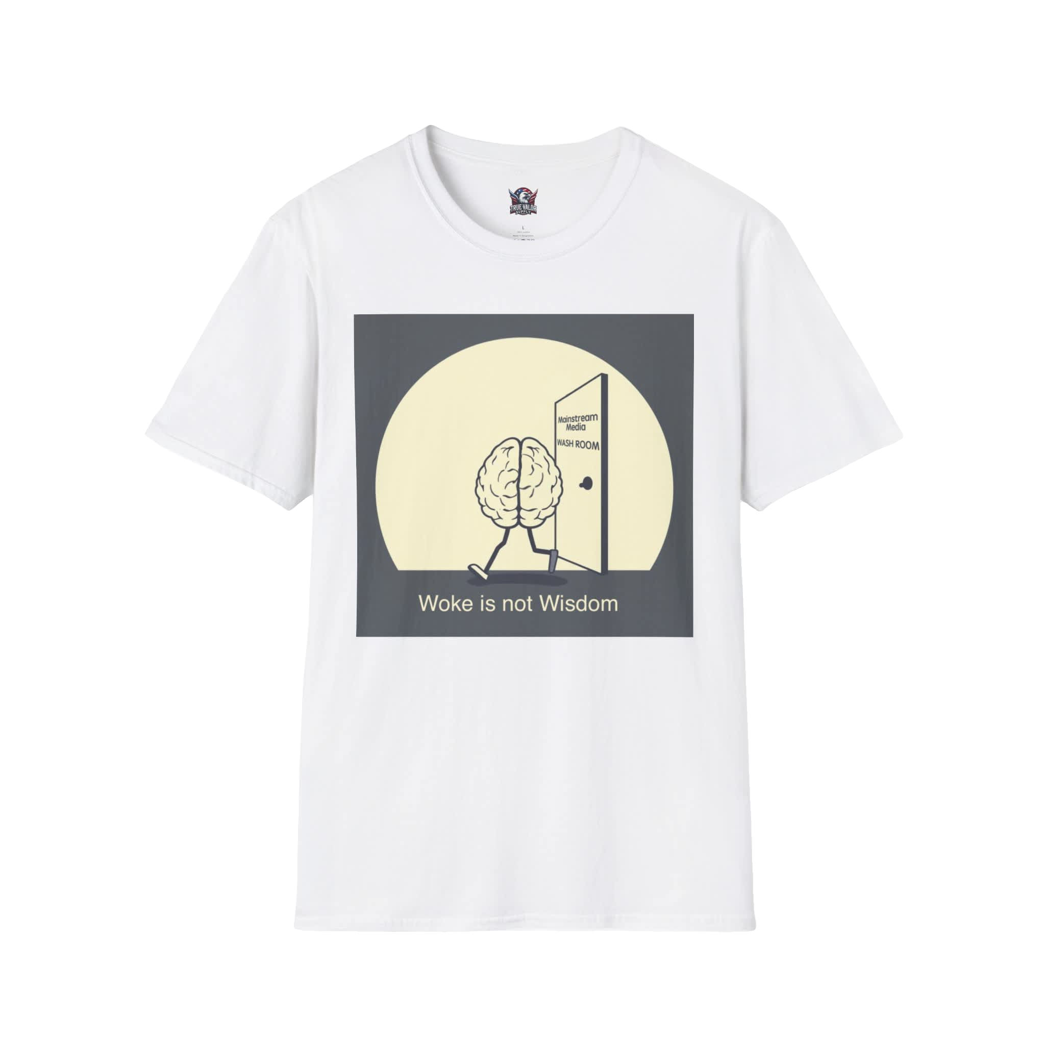 WOKE ISN'T WISDOM : Wash Room Men's Tee A1