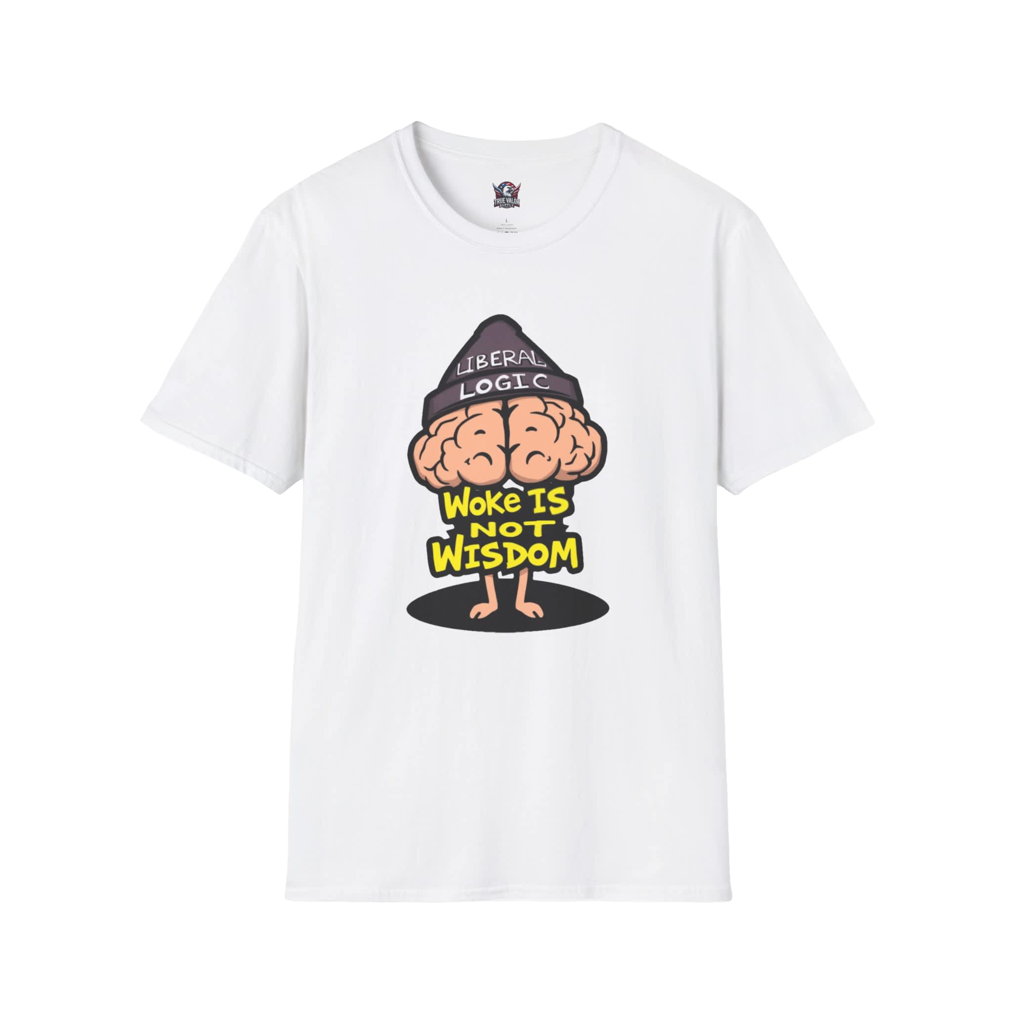 WOKE ISN'T WISDOM : Liberal Logic Brain Men's Tee B2