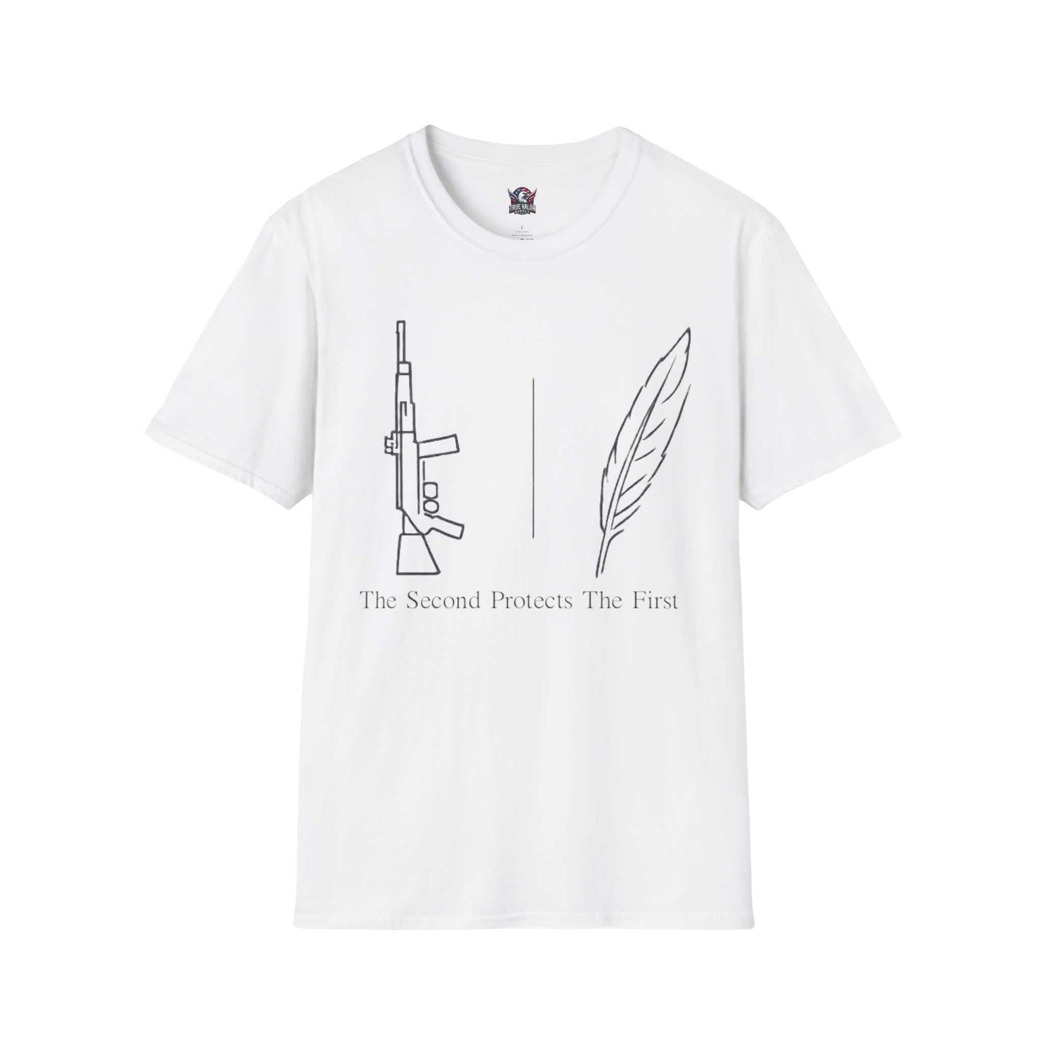 THE SECOND PROTECTS THE FIRST: Men's Tee A1