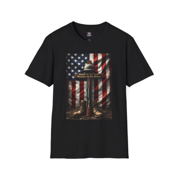 HOME OF THE FREE BECAUSE OF THE BRAVE : Men's Tee B2
