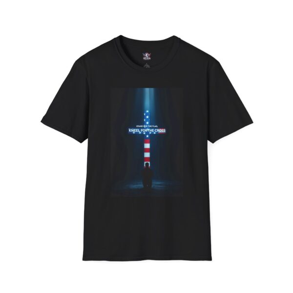STAND FOR THE FLAG, KNEEL FOR THE CROSS : Men's Tee L12