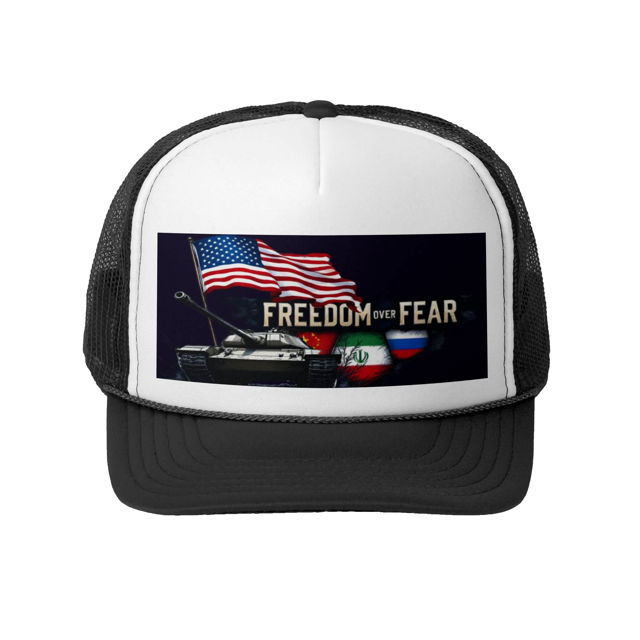 FREEDOM OVER FEAR: Trucker Hat D4