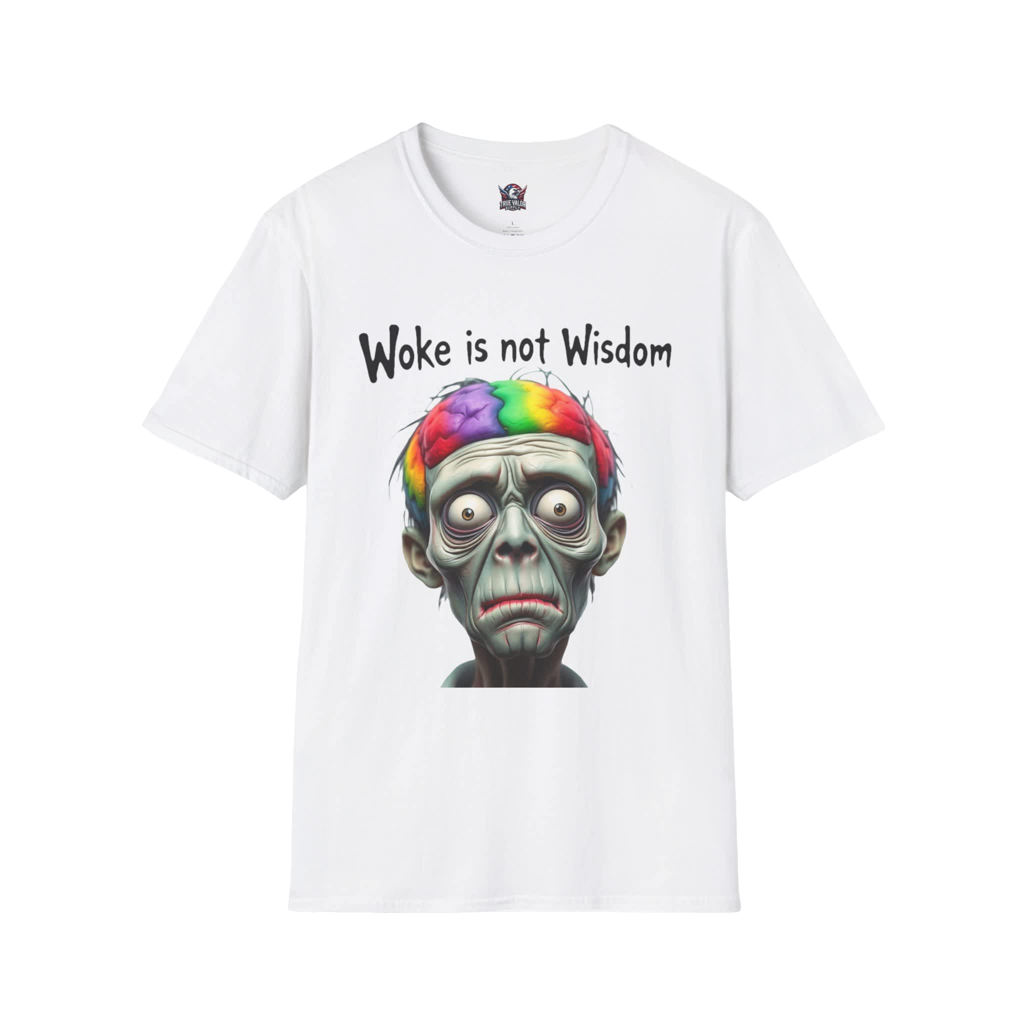 WOKE ISN'T WISDOM : Zombie Brain Men's Tee A1