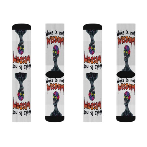 WOKE IS NOT WISDOM: Unisex Socks B2