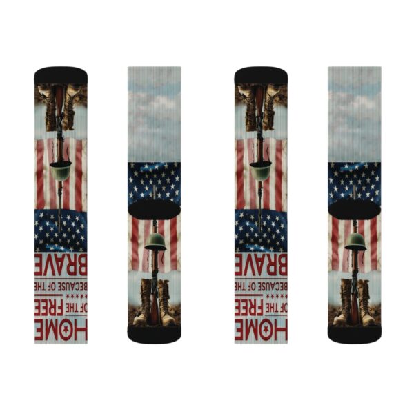 HOME OF THE FREE BECAUSE OF THE BRAVE: Unisex Socks B2