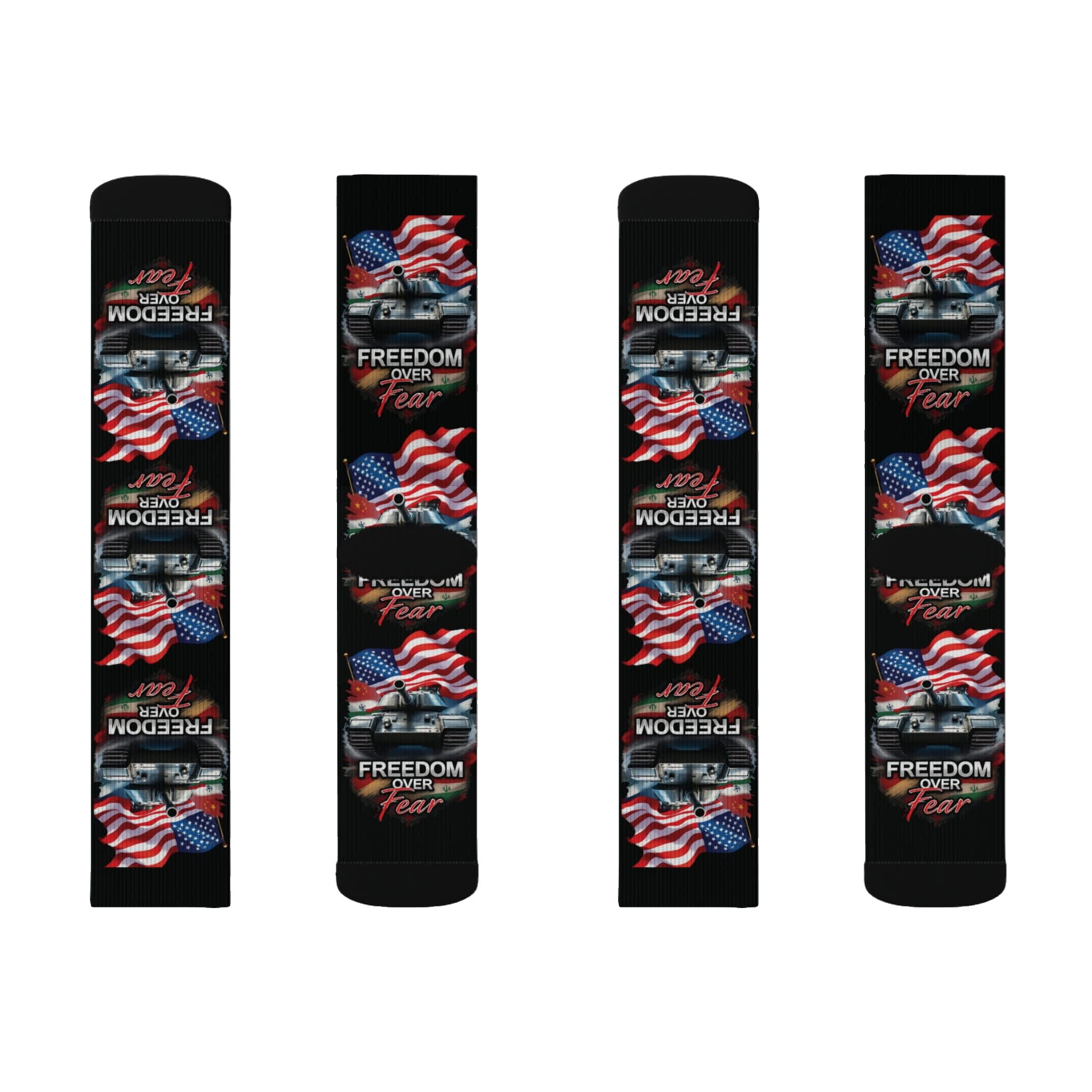 FREEDOM OVER FEAR: Unisex Socks A1