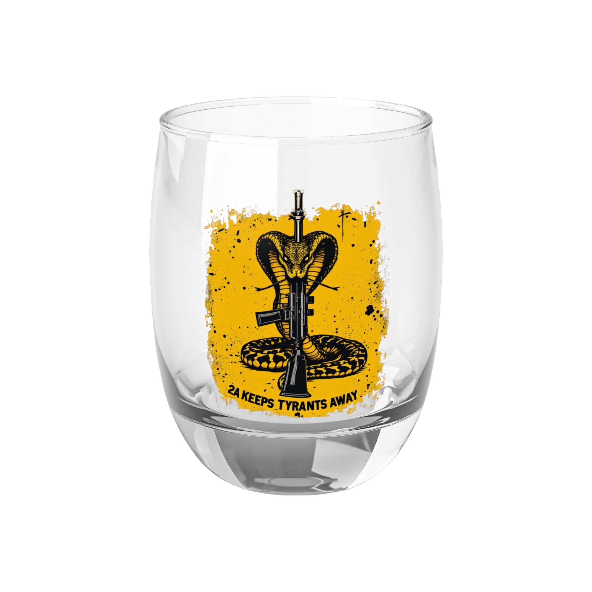 2A Keeps Tyrants Away Whiskey Glass
