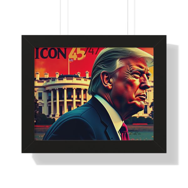 Limited Edition “Trump Icon” Framed Print – Custom Patriotic Art by David Wilson, True Valor Supply D4