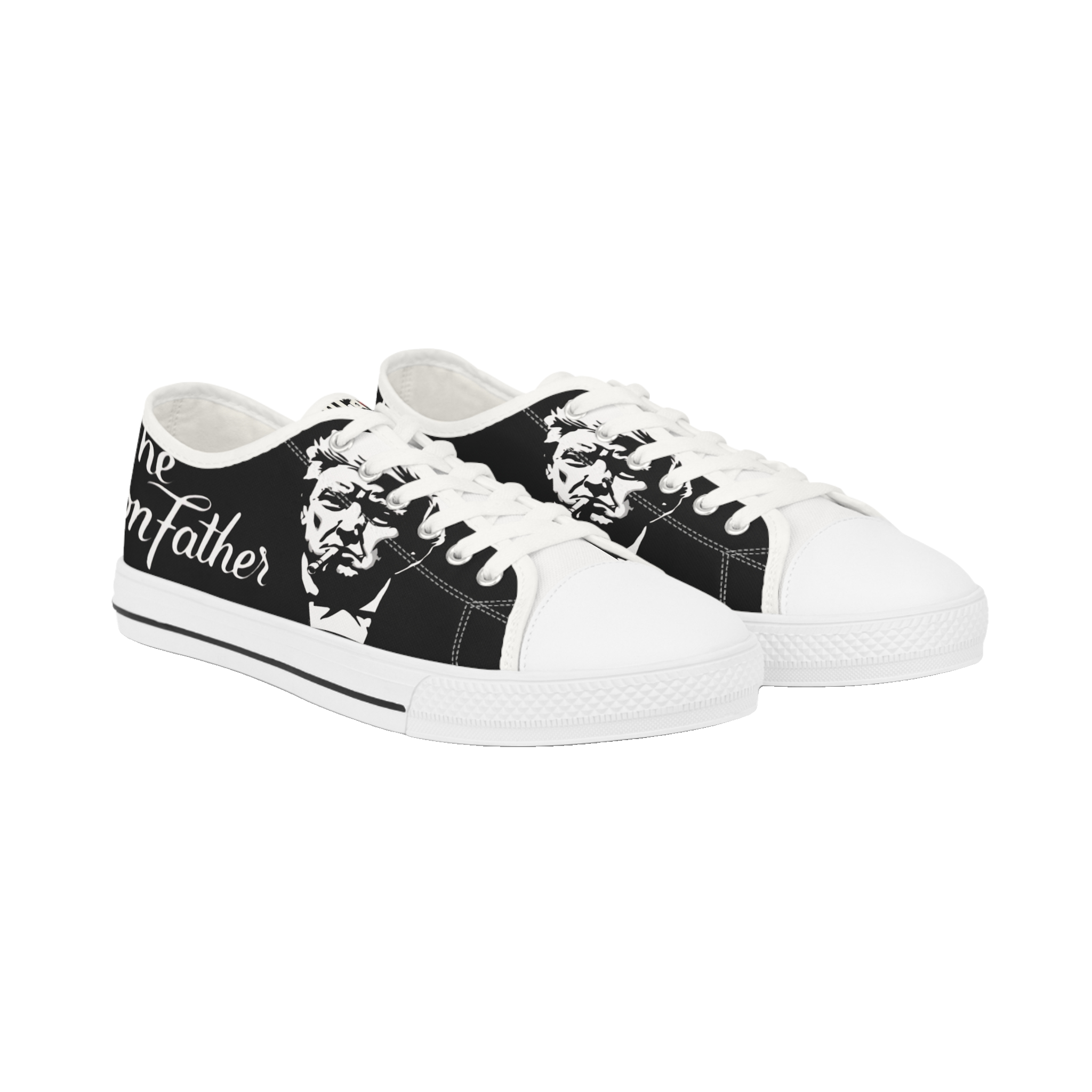 DONFATHER: Black Low Top Shoe