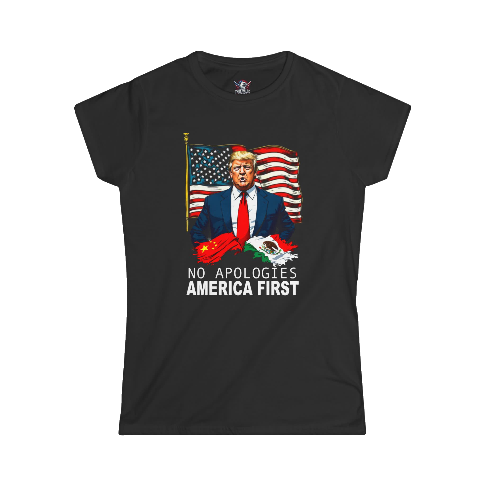 AMERICA FIRST COLLECTION: Patriotic Trump Women's Tee C3