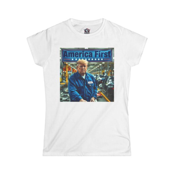 AMERICA FIRST COLLECTION: Trump Auto Women's Tee D4