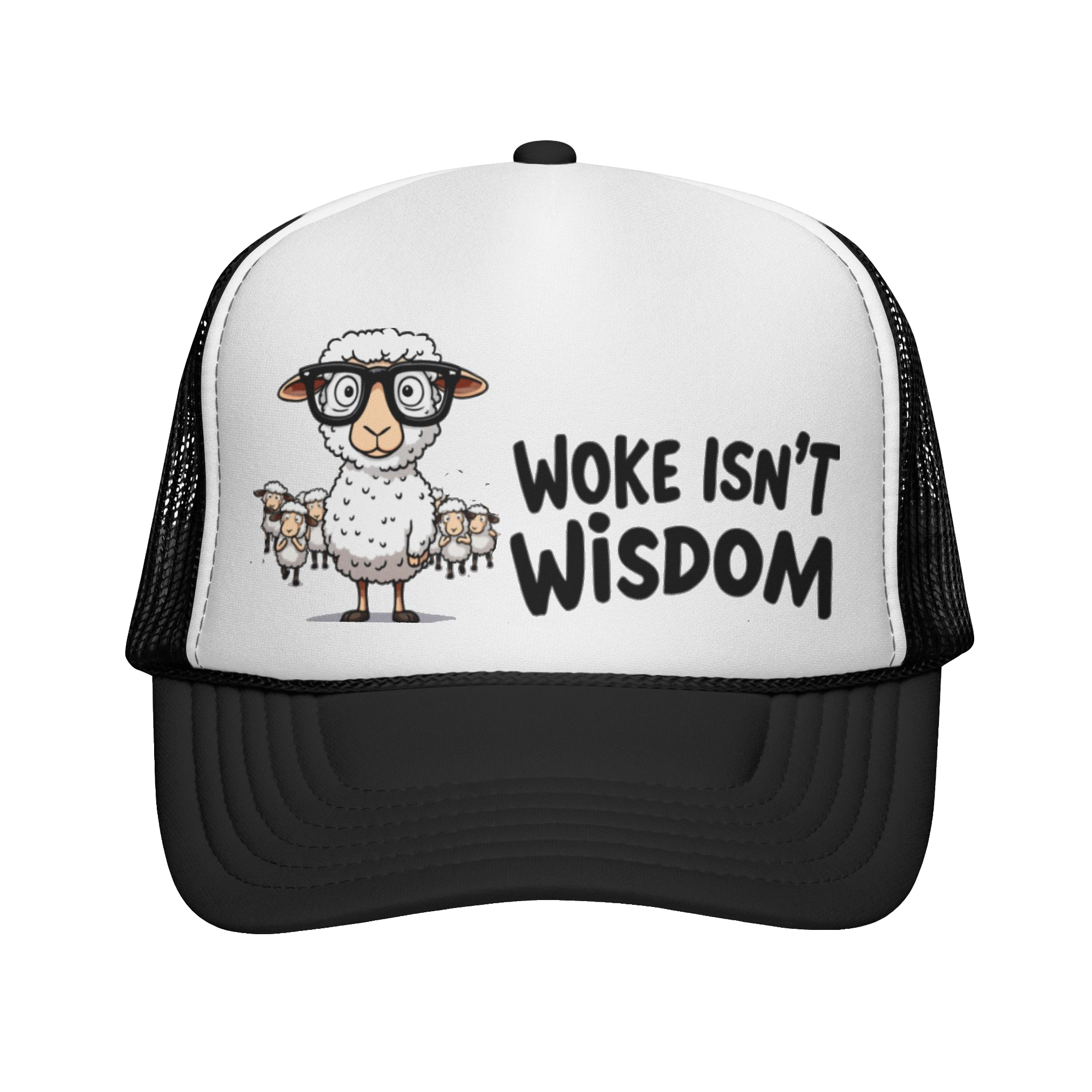 WOKE IS NOT WISDOM: Trucker Hat E5