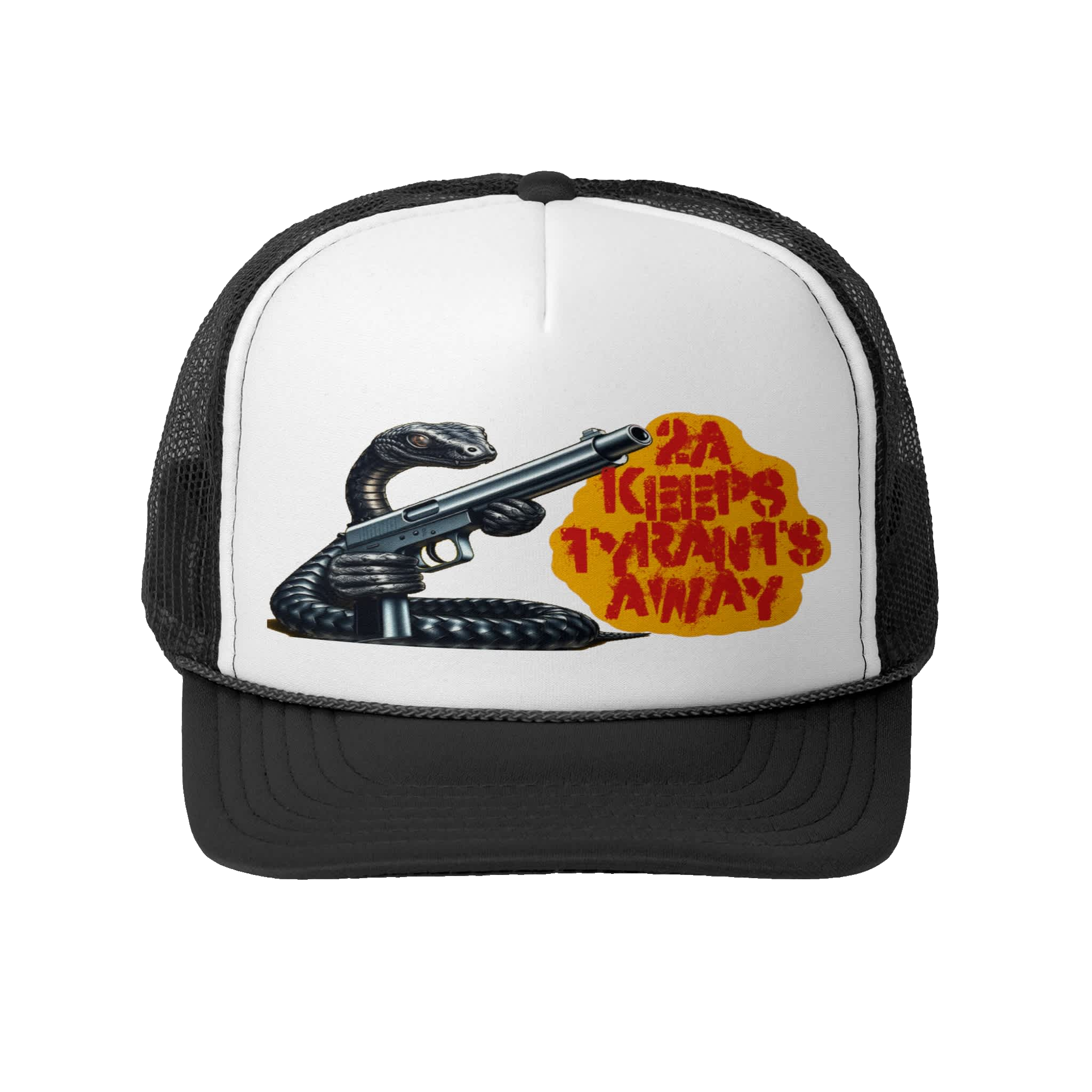 2A KEEPS TYRANTS AWAY: Trucker Hat B2