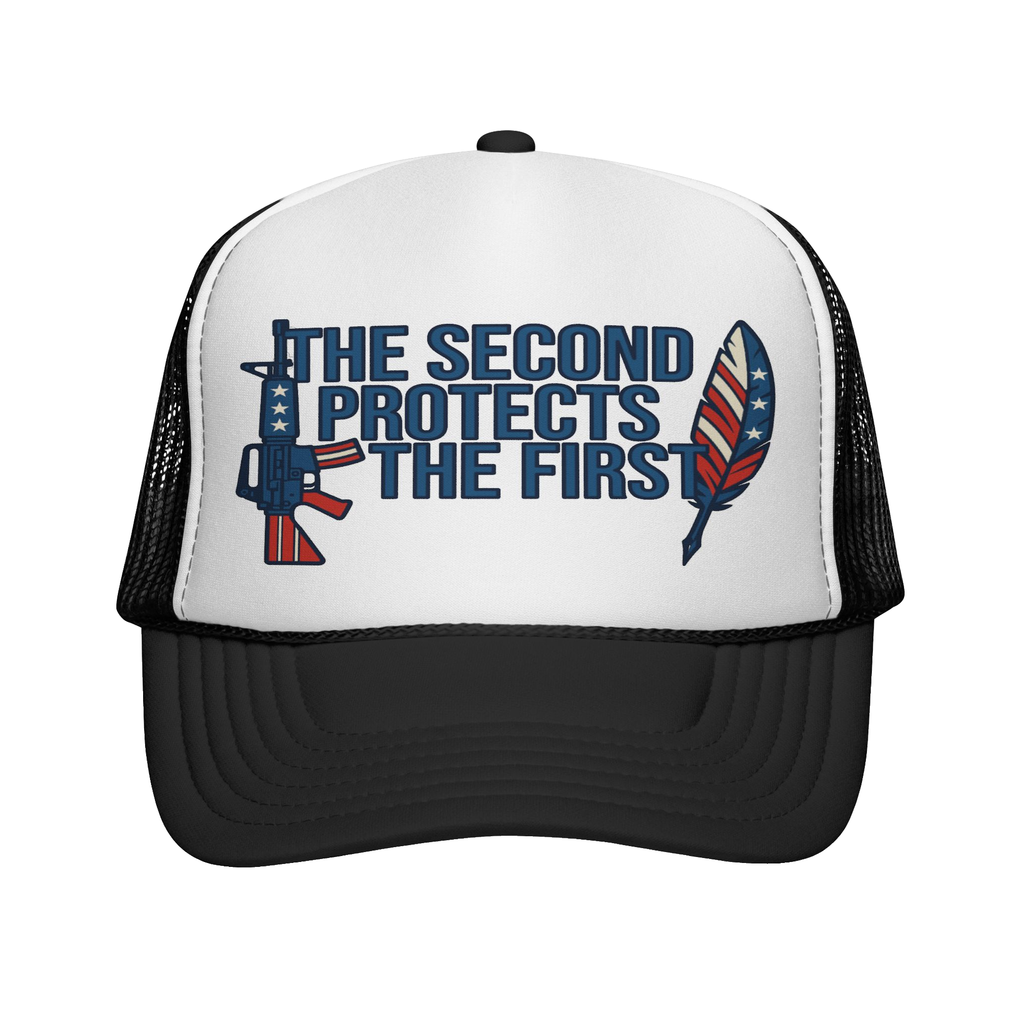 THE SECOND PROTECTS THE FIRST: Trucker Hat B2