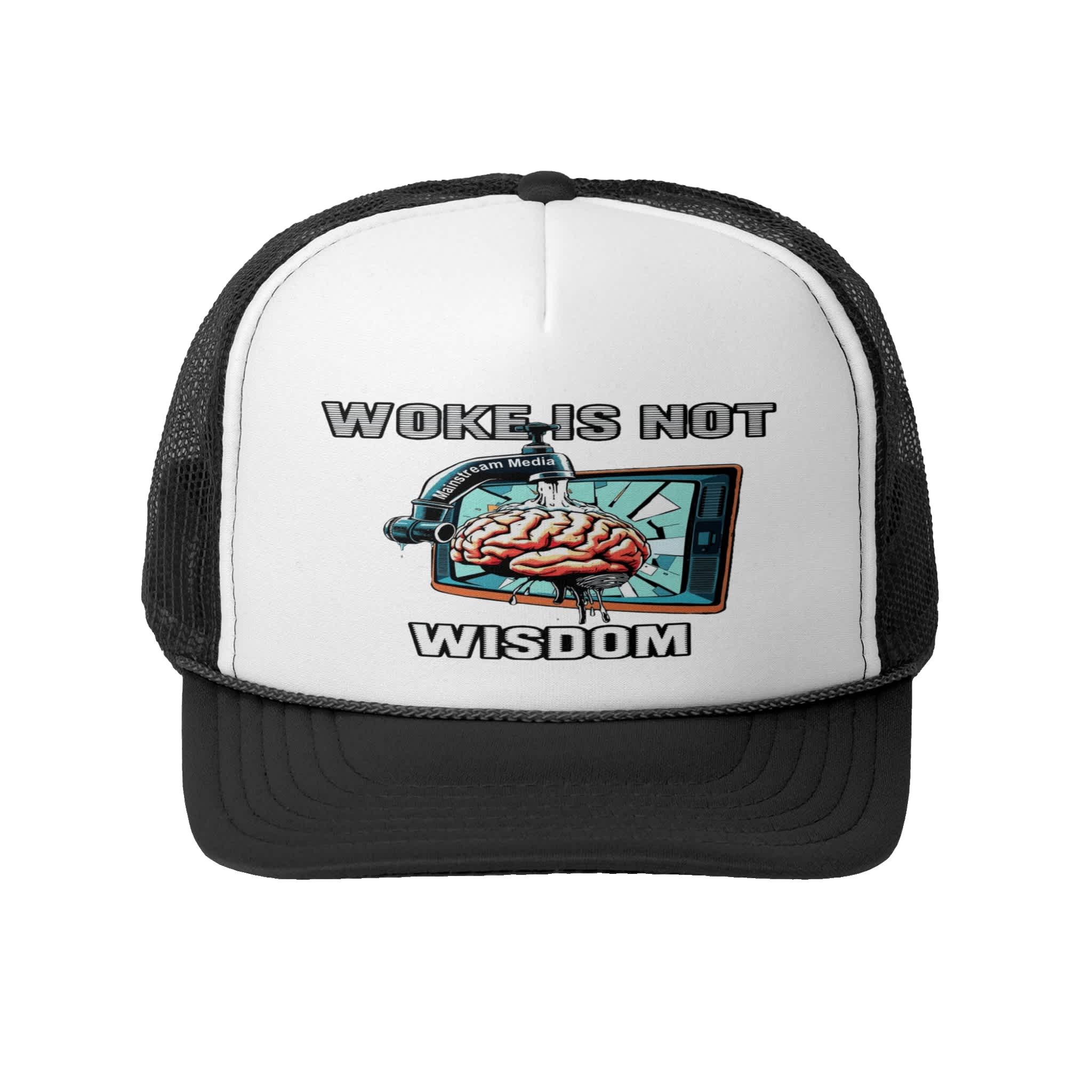 WOKE IS NOT WISDOM: Trucker Hat B2