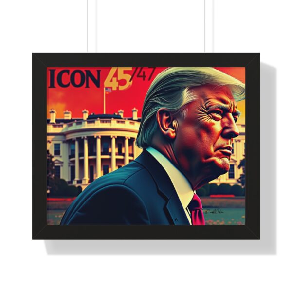 Limited Edition “Trump Icon” Framed Print – Custom Patriotic Art by David Wilson, True Valor Supply D4