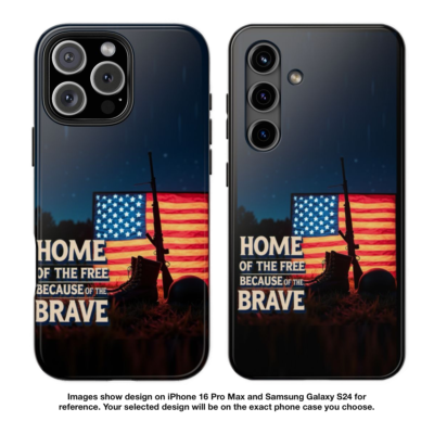HOME OF THE FREE BECAUSE OF THE BRAVE: iPhone & Samsung Phone Case A1