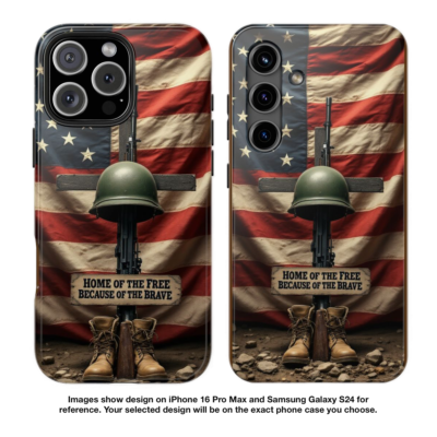HOME OF THE FREE BECAUSE OF THE BRAVE: iPhone & Samsung Phone Case B2