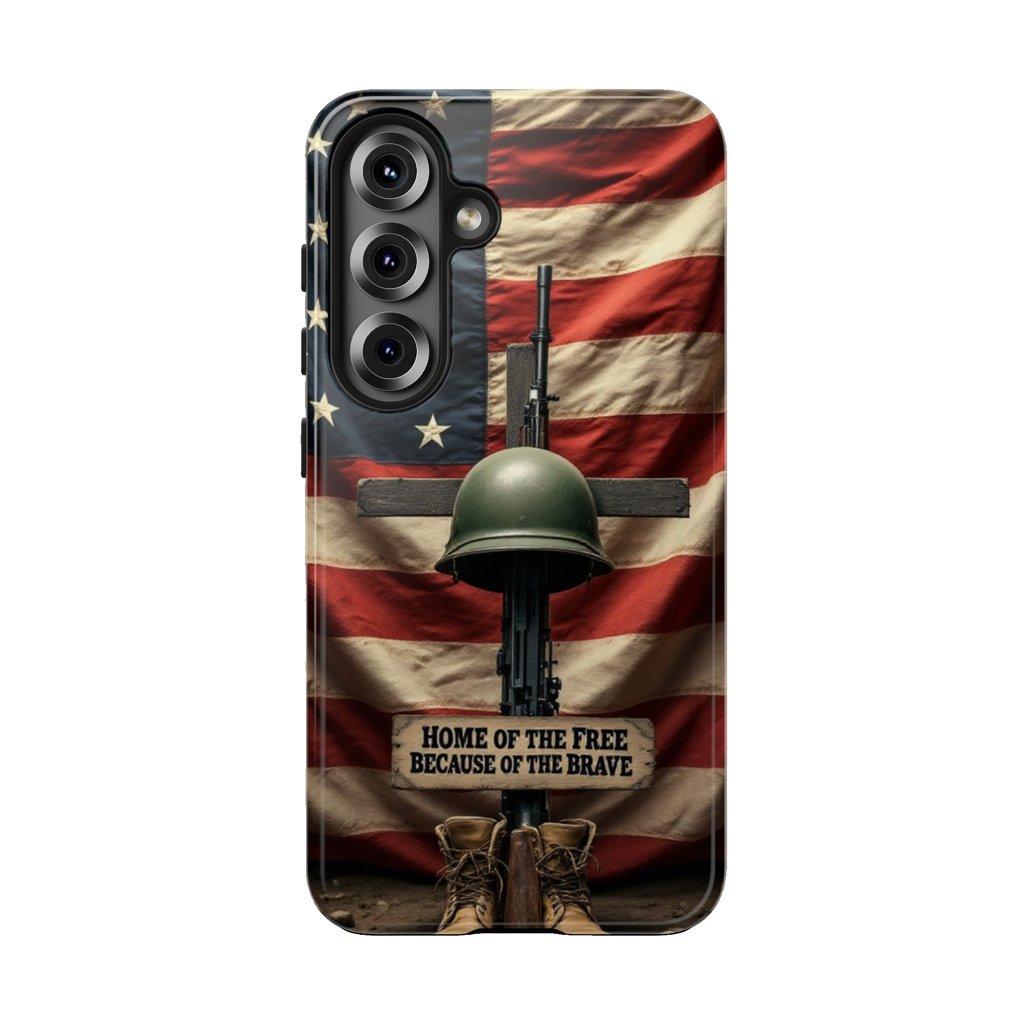 HOME OF THE FREE BECAUSE OF THE BRAVE: Cell Phone Case A1